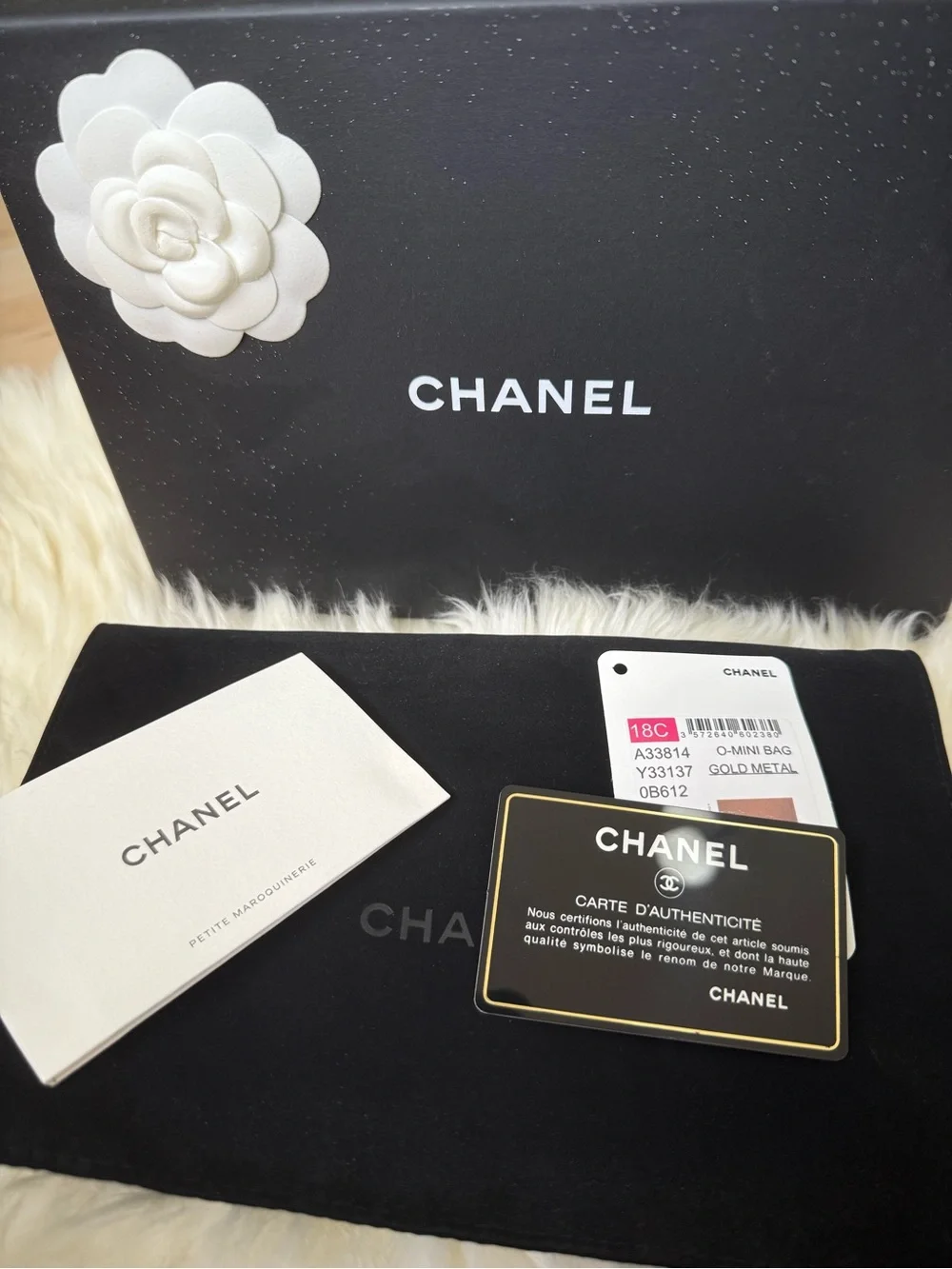 Chanel Ancient Greek Charm Wallet on Chain Chevron Caviar